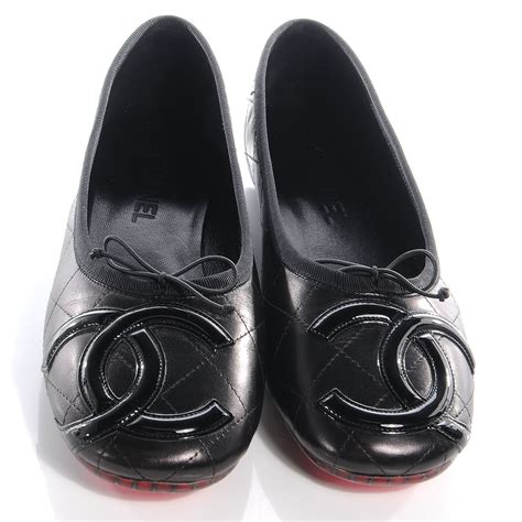 chanel logo cambon quilted shoes|chanel ballet flats sale.